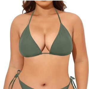 Tempt Me Women Triangle Bikini Top Halter. Size L
